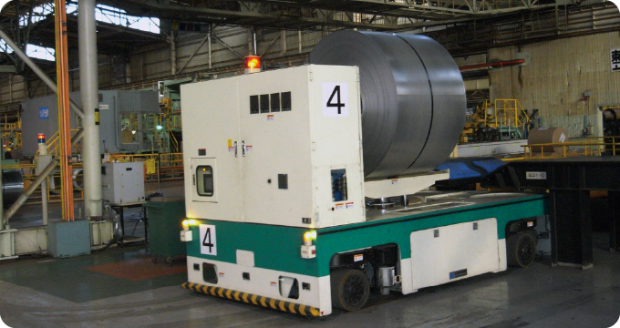 Cold strip mill:Automated guided transport vehicle (AGV)