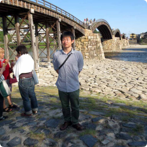 錦帯橋と私
日本三名橋の一つです